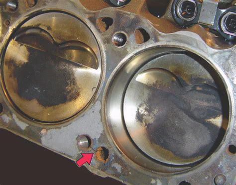 visible cracks on engine block